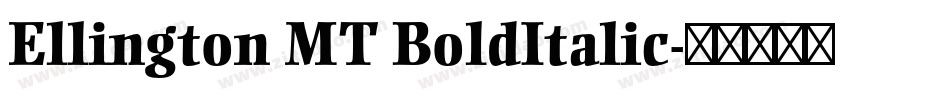 Ellington MT BoldItalic字体转换